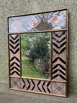 Preview: Spiegel mit Hinterglasmalerei aus Peru